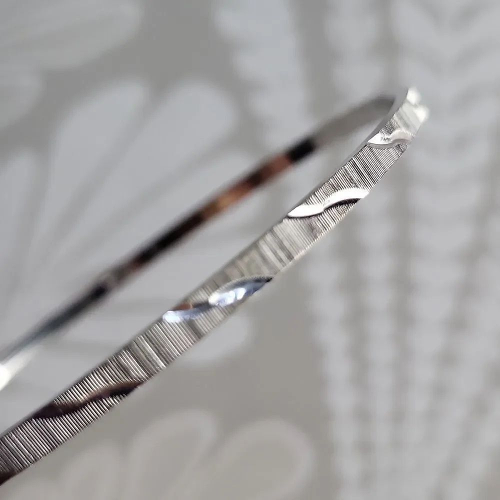 Trifari Dainty Silver Bangle